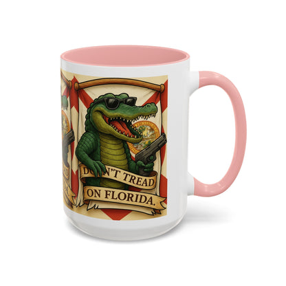 Florida Gator Coffee Mug — Don't Tread on Florida Novelty Cup 16oz - Savage Operators Tactical Tee | Mug | Savage Operators Clothing | Patriotic Apparel | Military Humor | High Quality 15oz