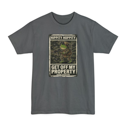 Get Off My Property T-Shirt — "Hippity Hoppity" Frog Military Design XLT - Savage Operators Tactical Tee | T-Shirt | Savage Operators Clothing | Patriotic Apparel | Military Humor | High Quality Navy