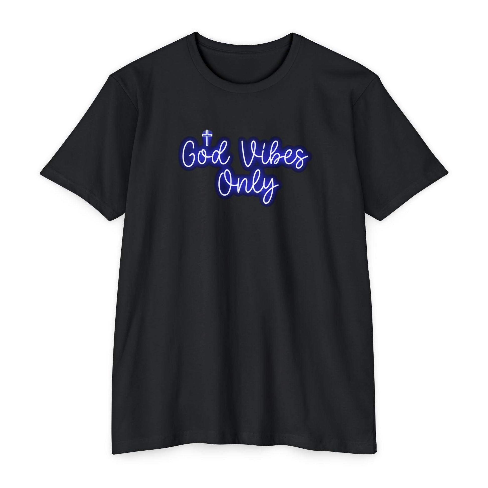 God Vibes Only T-Shirt — Christian Faith Graphic Tee - FRONT PRINT - Savage Operators Tactical Tee | T-Shirt | Savage Operators Clothing | Patriotic Apparel | Military Humor | High Quality CVC Black