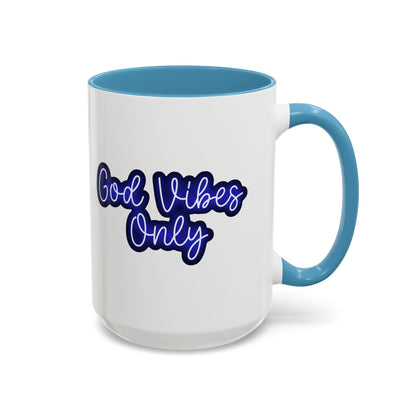Good Vibes Only Accent Coffee Mug — Positive Quote Ceramic Mug 16oz - Savage Operators Tactical Tee | Mug | Savage Operators Clothing | Patriotic Apparel | Military Humor | High Quality 15oz