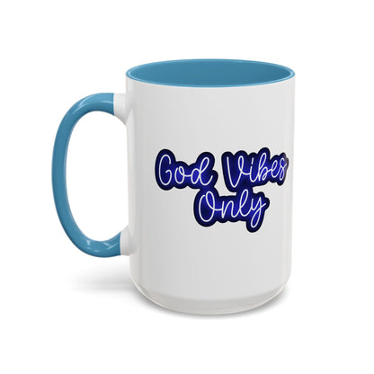 Good Vibes Only Accent Coffee Mug — Positive Quote Ceramic Mug 16oz - Savage Operators Tactical Tee | Mug | Savage Operators Clothing | Patriotic Apparel | Military Humor | High Quality 15oz