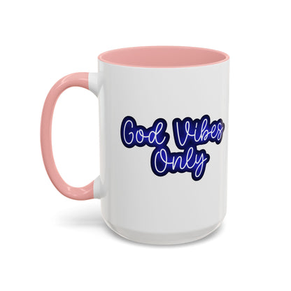 Good Vibes Only Accent Coffee Mug — Positive Quote Ceramic Mug 16oz - Savage Operators Tactical Tee | Mug | Savage Operators Clothing | Patriotic Apparel | Military Humor | High Quality 15oz