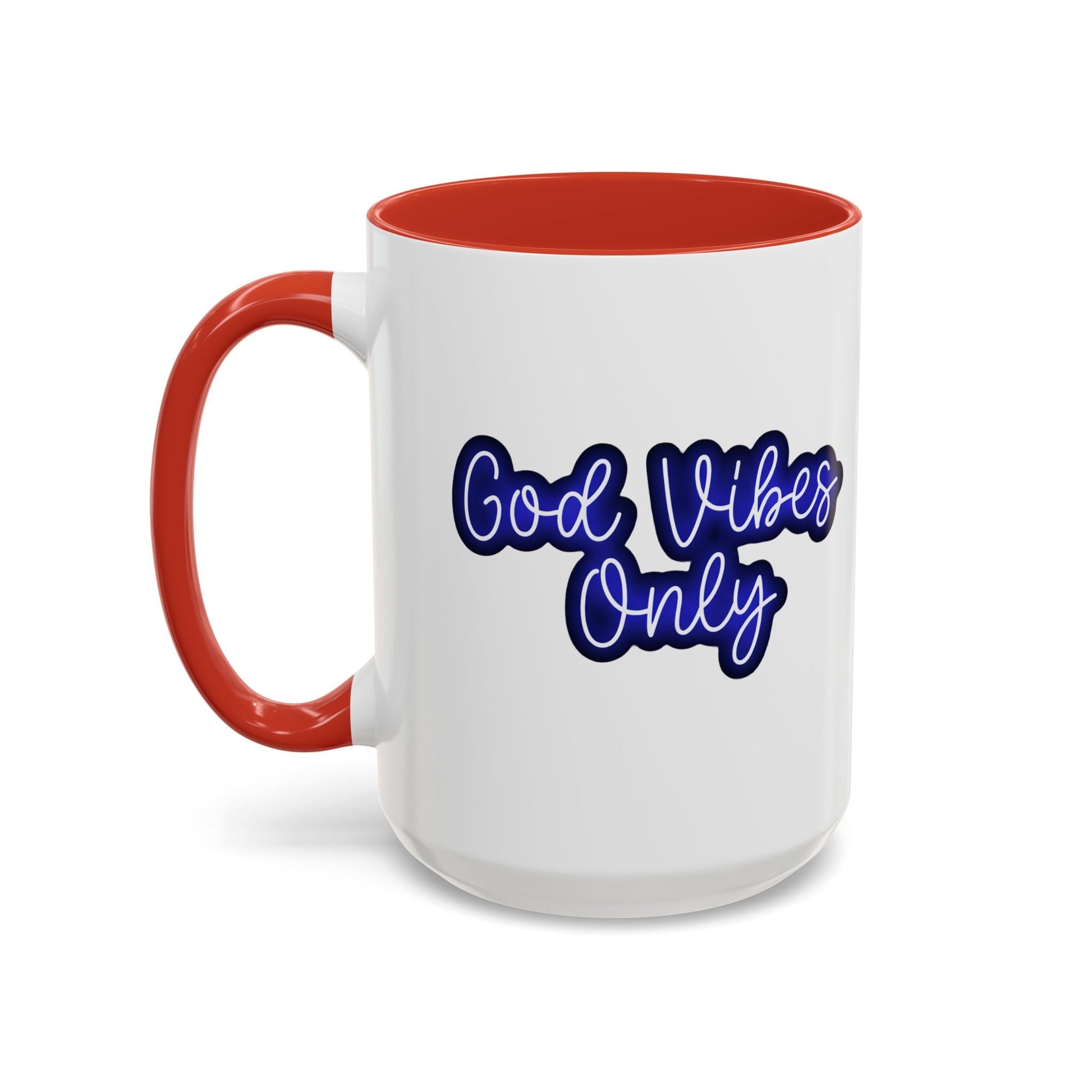 Good Vibes Only Accent Coffee Mug — Positive Quote Ceramic Mug 16oz - Savage Operators Tactical Tee | Mug | Savage Operators Clothing | Patriotic Apparel | Military Humor | High Quality 15oz