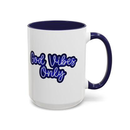 Good Vibes Only Accent Coffee Mug — Positive Quote Ceramic Mug 16oz - Savage Operators Tactical Tee | Mug | Savage Operators Clothing | Patriotic Apparel | Military Humor | High Quality 15oz