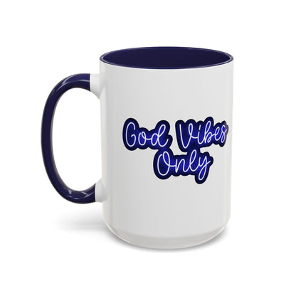 Good Vibes Only Accent Coffee Mug — Positive Quote Ceramic Mug 16oz - Savage Operators Tactical Tee | Mug | Savage Operators Clothing | Patriotic Apparel | Military Humor | High Quality 15oz