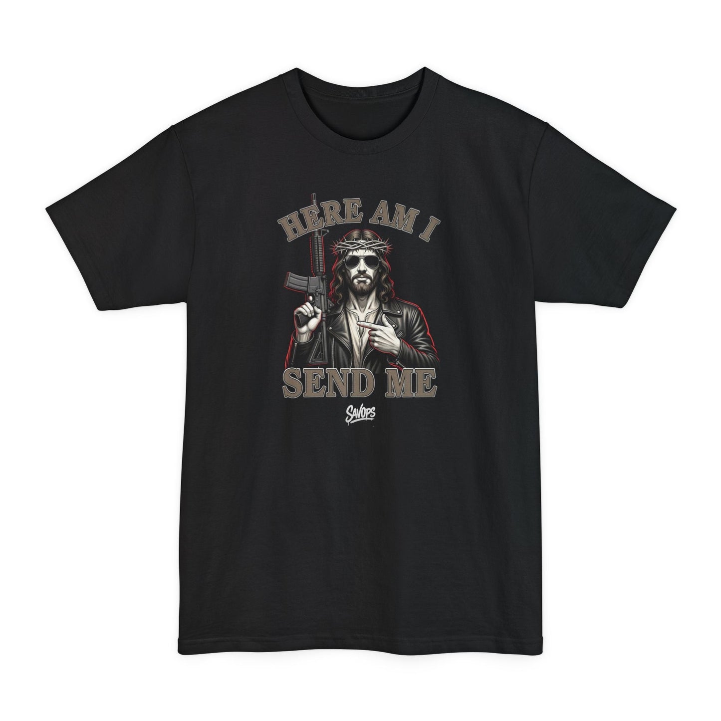 Here Am I Send Me Patriotic Veteran — T-Shirt - Savage Operators Tactical Tee | T-Shirt | Savage Operators Clothing | Patriotic Apparel | Military Humor | High Quality Black