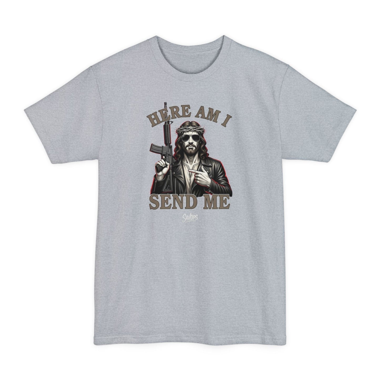 Here Am I Send Me Patriotic Veteran — T-Shirt - Savage Operators Tactical Tee | T-Shirt | Savage Operators Clothing | Patriotic Apparel | Military Humor | High Quality Light Steel