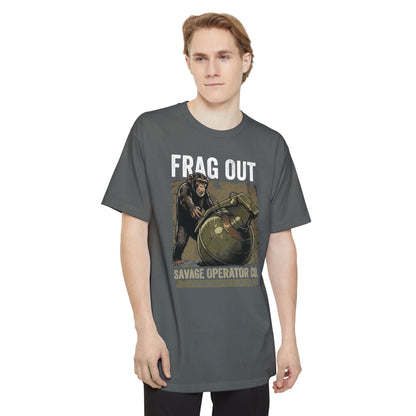 Hey Catch Monkey Savage Operator Co. T-Shirt XLT Big & Tall - Savage Operators Tactical Tee | T-Shirt | Savage Operators Clothing | Patriotic Apparel | Military Humor | High Quality Deep Red