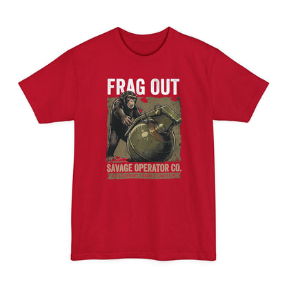 Hey Catch Monkey Savage Operator Co. T-Shirt XLT Big & Tall - Savage Operators Tactical Tee | T-Shirt | Savage Operators Clothing | Patriotic Apparel | Military Humor | High Quality Deep Red