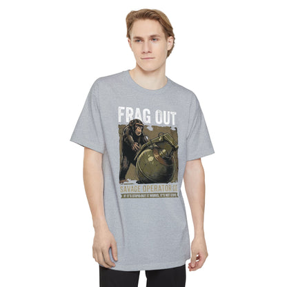 Hey Catch Monkey Savage Operator Co. T-Shirt XLT Big & Tall - Savage Operators Tactical Tee | T-Shirt | Savage Operators Clothing | Patriotic Apparel | Military Humor | High Quality Deep Red