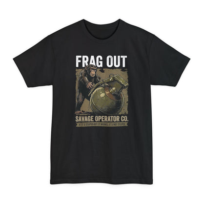 Hey Catch Monkey Savage Operator Co. T-Shirt XLT Big & Tall - Savage Operators Tactical Tee | T-Shirt | Savage Operators Clothing | Patriotic Apparel | Military Humor | High Quality Black