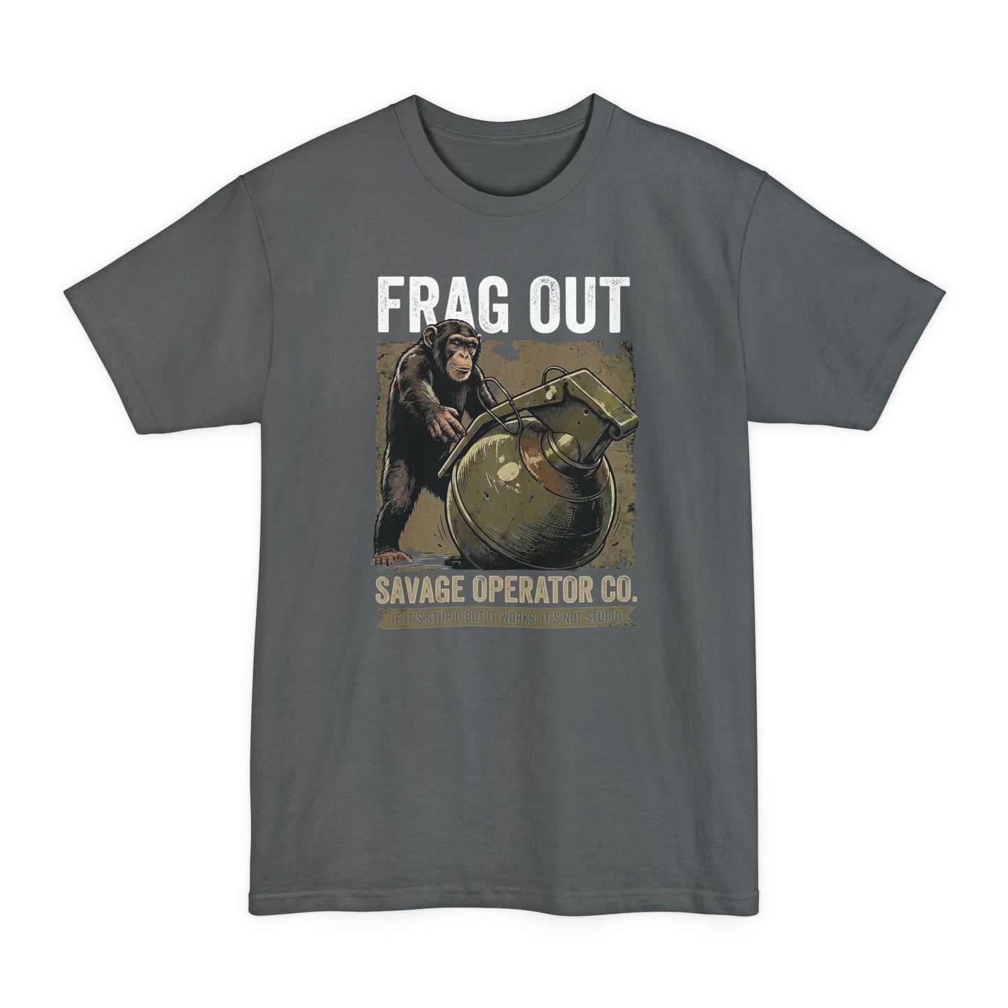 Hey Catch Monkey Savage Operator Co. T-Shirt XLT Big & Tall - Savage Operators Tactical Tee | T-Shirt | Savage Operators Clothing | Patriotic Apparel | Military Humor | High Quality Navy