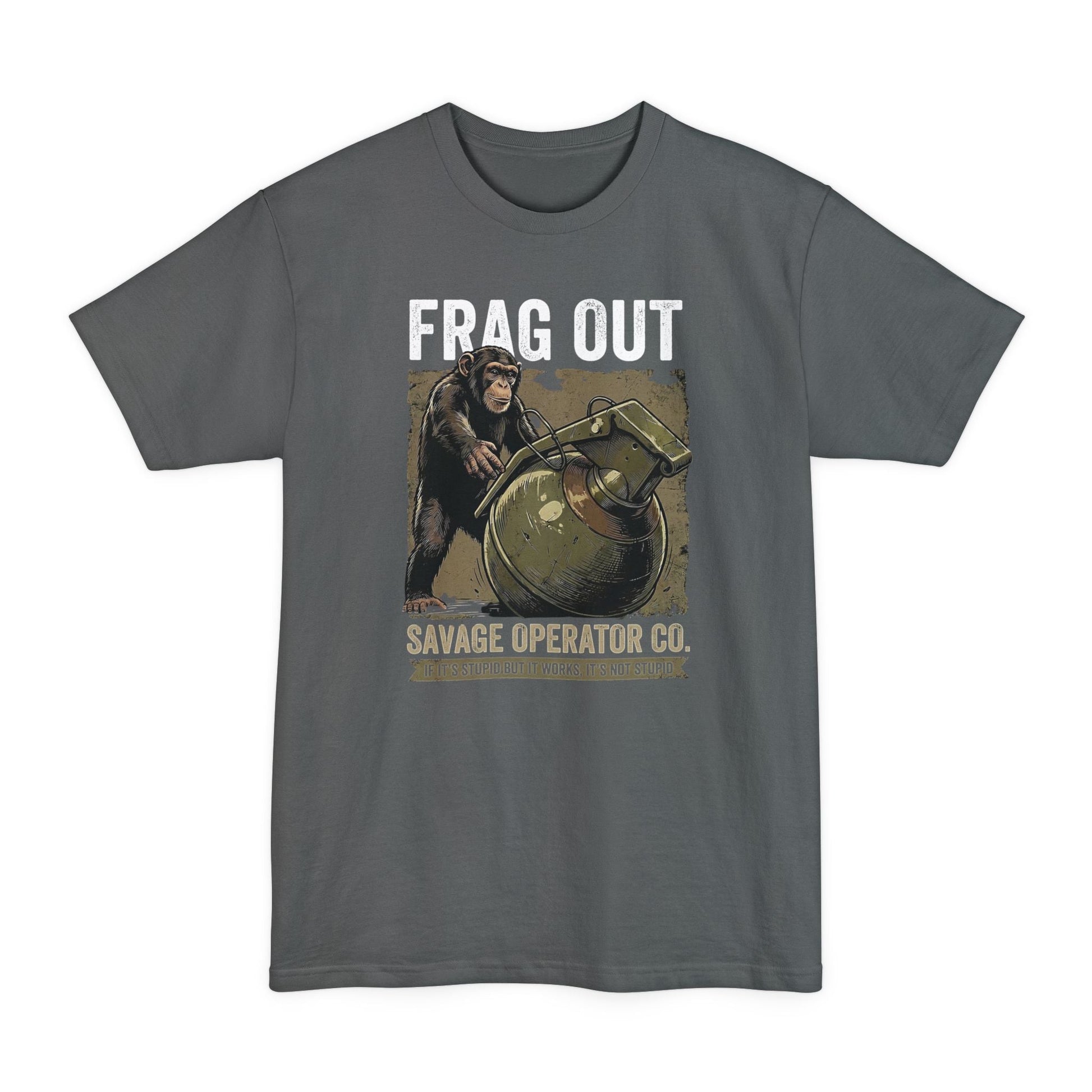 Hey Catch Monkey Savage Operator Co. T-Shirt XLT Big & Tall - Savage Operators Tactical Tee | T-Shirt | Savage Operators Clothing | Patriotic Apparel | Military Humor | High Quality Navy
