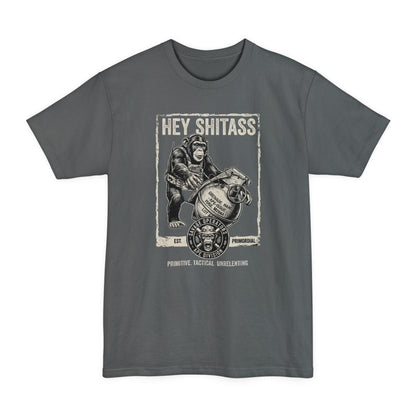 Hey Monkey Catch Military Humor - Funny Graphic T-Shirt XLT Big&Tall - Savage Operators Tactical Tee | T-Shirt | Savage Operators Clothing | Patriotic Apparel | Military Humor | High Quality Navy