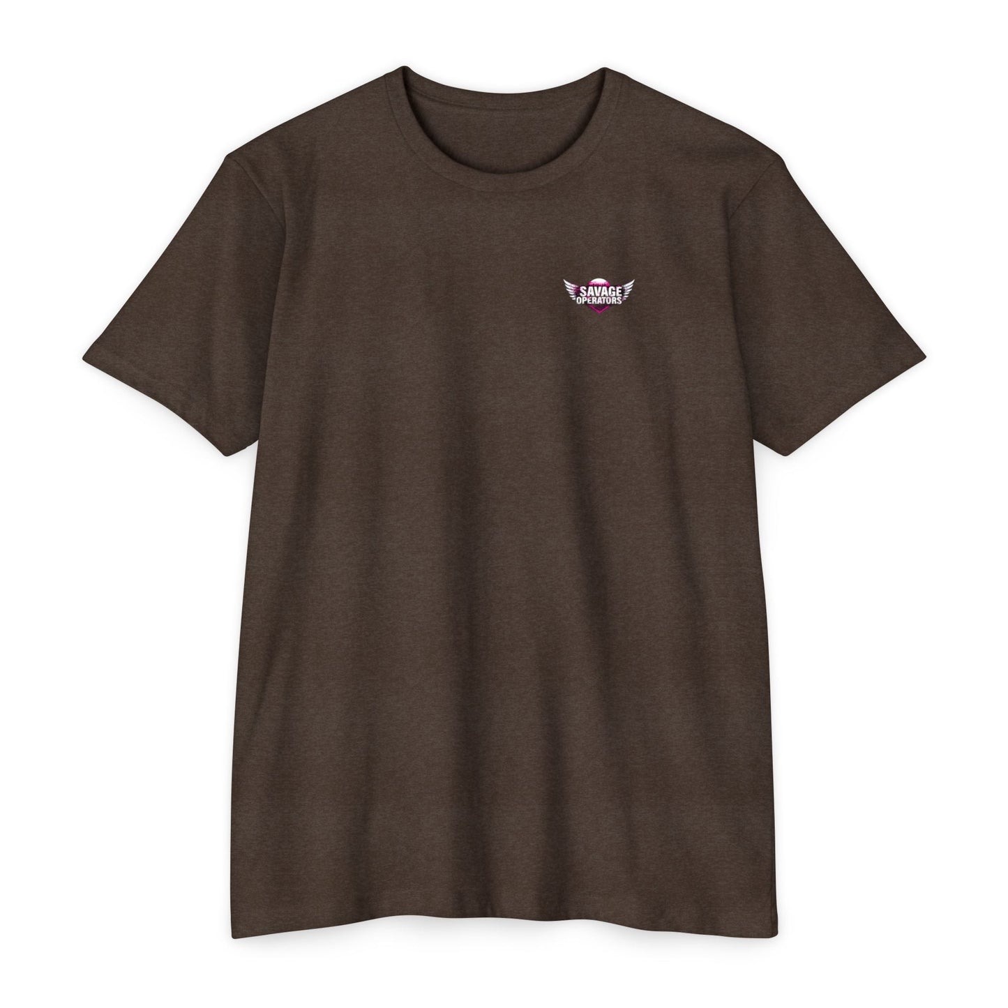 Hey Monkey Catch v2 Savage Operator Graphic T-Shirt - Back Print - Savage Operators Tactical Tee | T-Shirt | Savage Operators Clothing | Patriotic Apparel | Military Humor | High Quality CVC Espresso