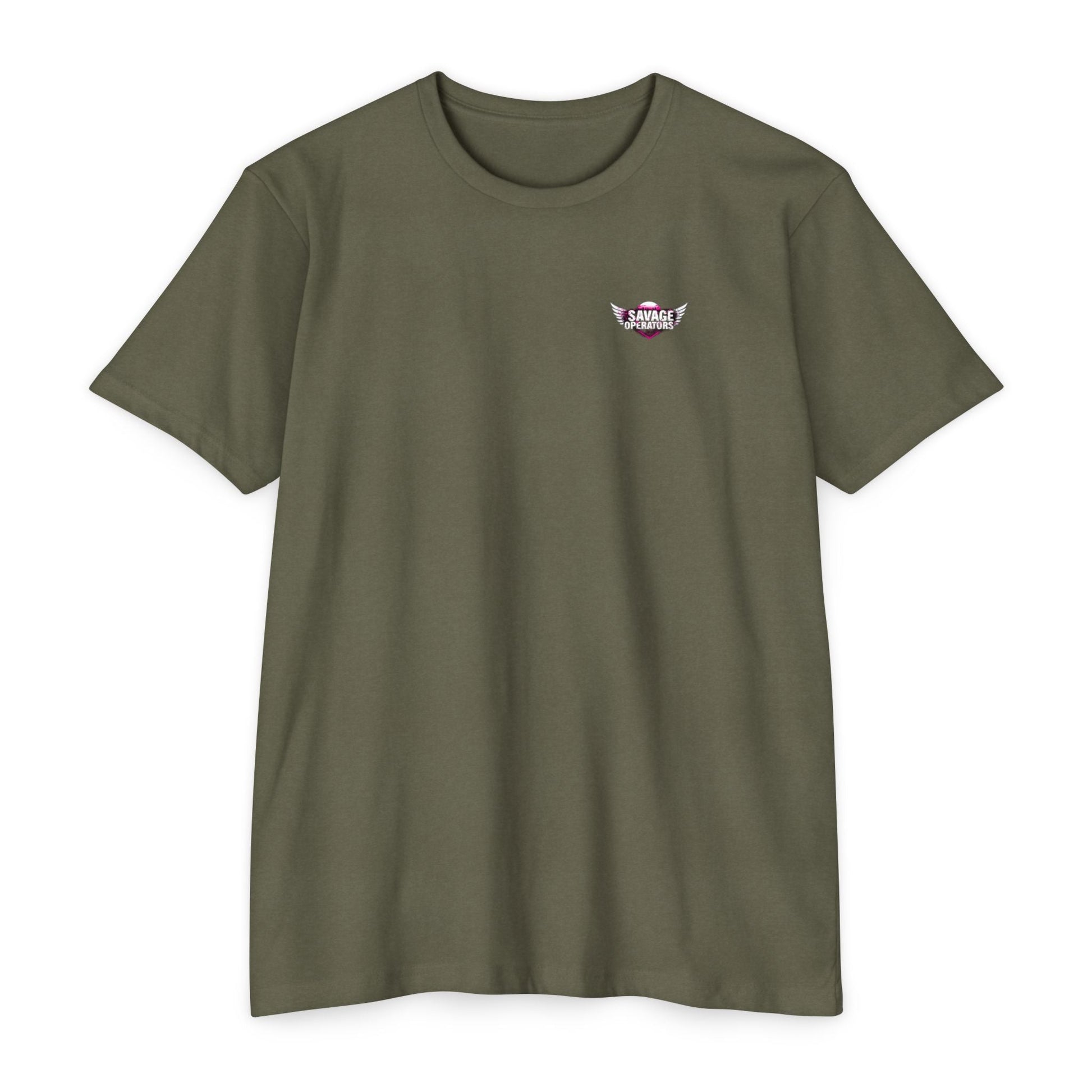 Hey Monkey Catch v2 Savage Operator Graphic T-Shirt - Back Print - Savage Operators Tactical Tee | T-Shirt | Savage Operators Clothing | Patriotic Apparel | Military Humor | High Quality Dark Heather Grey