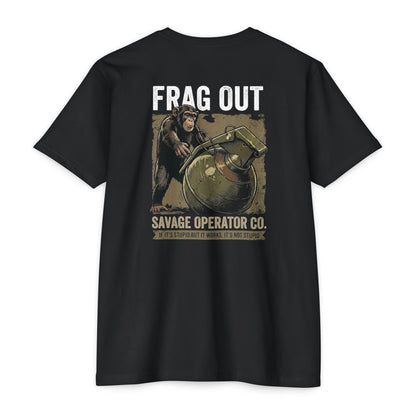 Hey Monkey Catch v2 Savage Operator Graphic T-Shirt - Back Print - Savage Operators Tactical Tee | T-Shirt | Savage Operators Clothing | Patriotic Apparel | Military Humor | High Quality CVC Black