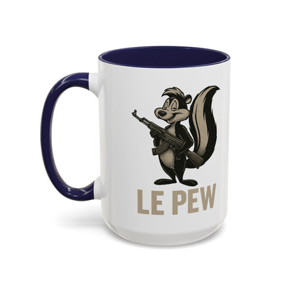 Le Pew Coffee Mug Skunk with Rifle Retro Funny Accent Cup - Savage Operators Tactical Tee | Mug | Savage Operators Clothing | Patriotic Apparel | Military Humor | High Quality 15oz