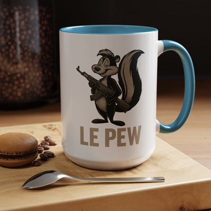 Le Pew Coffee Mug Skunk with Rifle Retro Funny Accent Cup - Savage Operators Tactical Tee | Mug | Savage Operators Clothing | Patriotic Apparel | Military Humor | High Quality 15oz