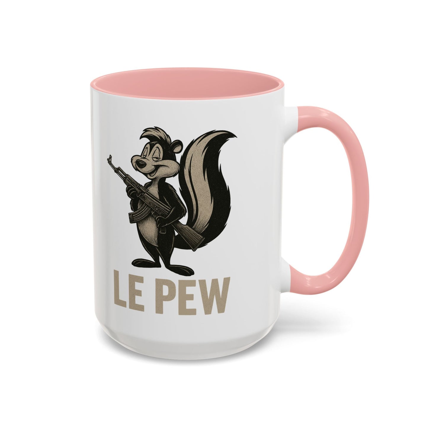 Le Pew Coffee Mug Skunk with Rifle Retro Funny Accent Cup - Savage Operators Tactical Tee | Mug | Savage Operators Clothing | Patriotic Apparel | Military Humor | High Quality 15oz