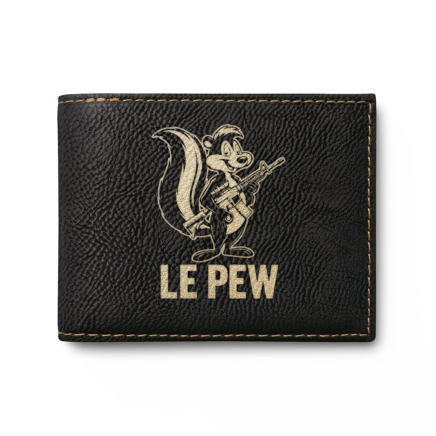 Le Pew Embroidered Bi - Fold RFID Blocking Wallet — Retro Skunk Design - Savage Operators Tactical Tee | Accessories | Savage Operators Clothing | Patriotic Apparel | Military Humor | High Quality One size