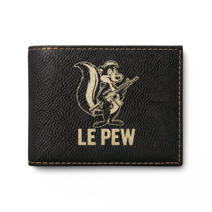 Le Pew Embroidered Bi - Fold RFID Blocking Wallet — Retro Skunk Design - Savage Operators Tactical Tee | Accessories | Savage Operators Clothing | Patriotic Apparel | Military Humor | High Quality One size