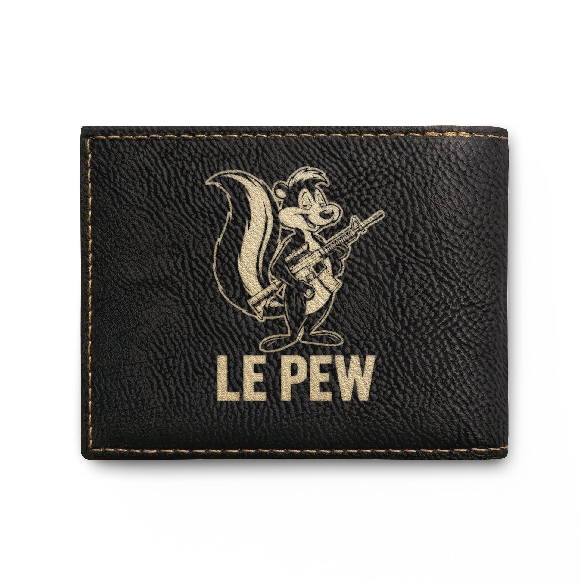 Le Pew Embroidered Bi - Fold RFID Blocking Wallet — Retro Skunk Design - Savage Operators Tactical Tee | Accessories | Savage Operators Clothing | Patriotic Apparel | Military Humor | High Quality One size