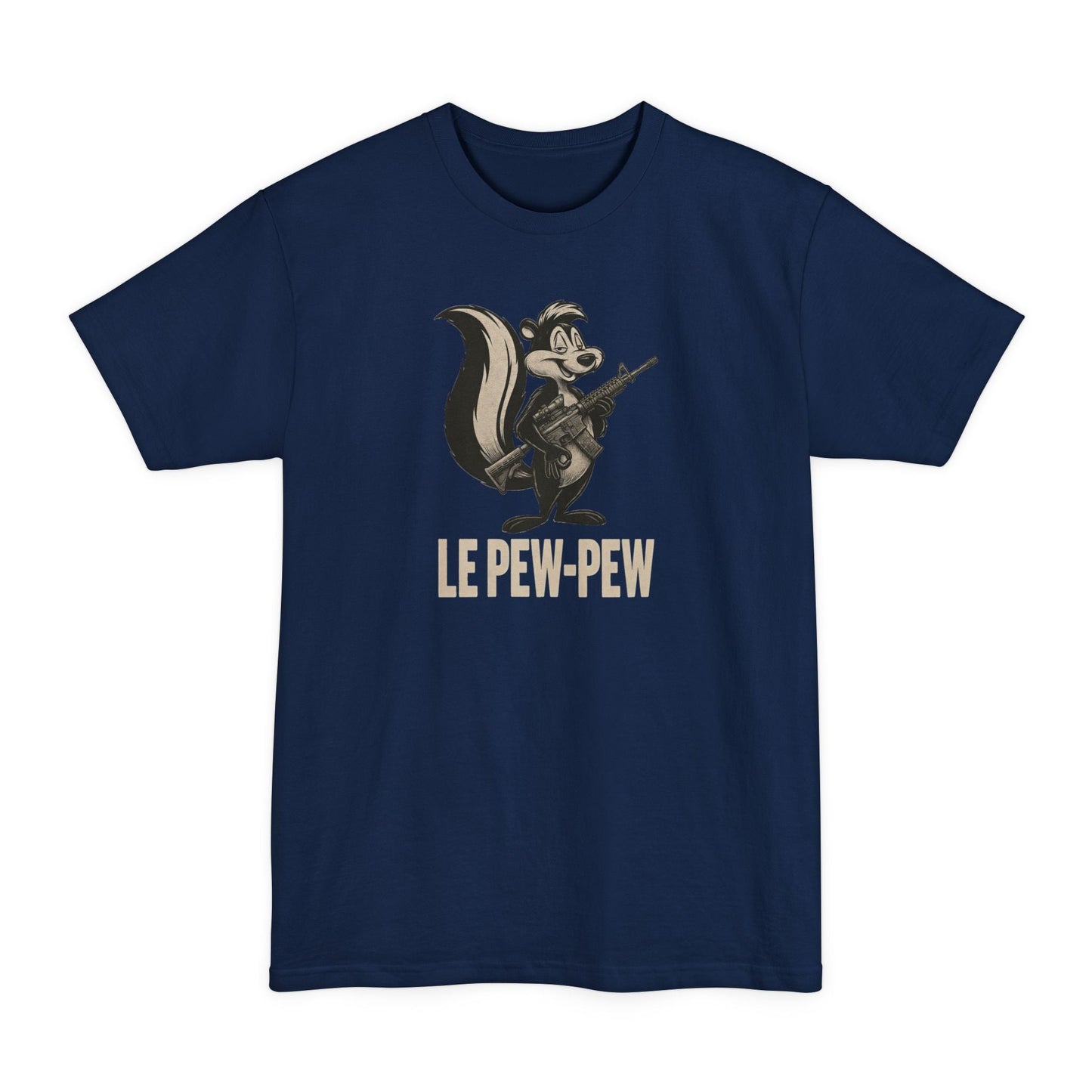 Le Pew - Pew Skunk Graphic Retro Military Humor T-Shirt - Savage Operators Tactical Tee | T-Shirt | Savage Operators Clothing | Patriotic Apparel | Military Humor | High Quality Navy