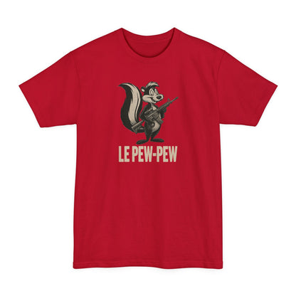 Le Pew - Pew Skunk Graphic Retro Military Humor T-Shirt - Savage Operators Tactical Tee | T-Shirt | Savage Operators Clothing | Patriotic Apparel | Military Humor | High Quality Deep Red