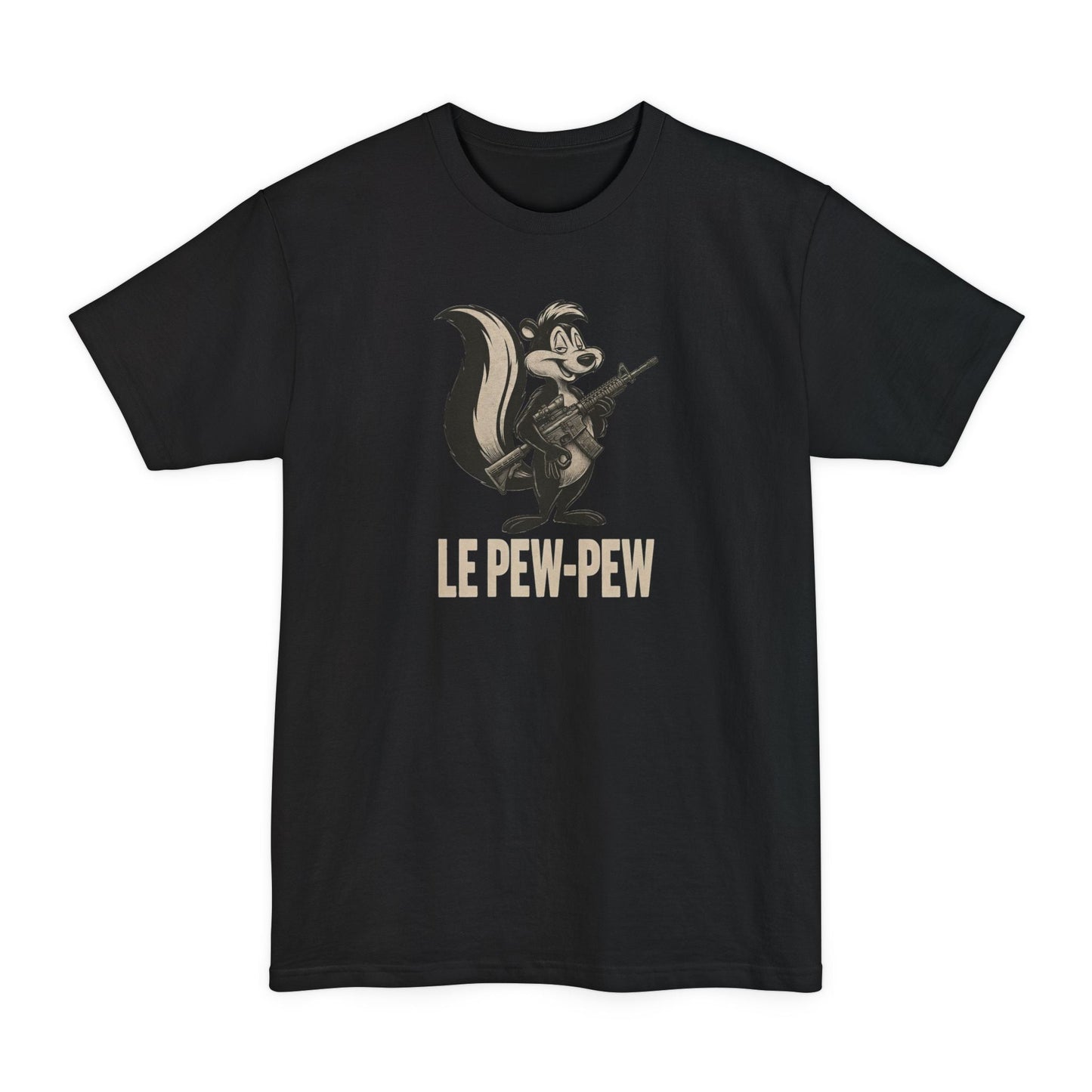 Le Pew - Pew Skunk Graphic Retro Military Humor T-Shirt - Savage Operators Tactical Tee | T-Shirt | Savage Operators Clothing | Patriotic Apparel | Military Humor | High Quality Black