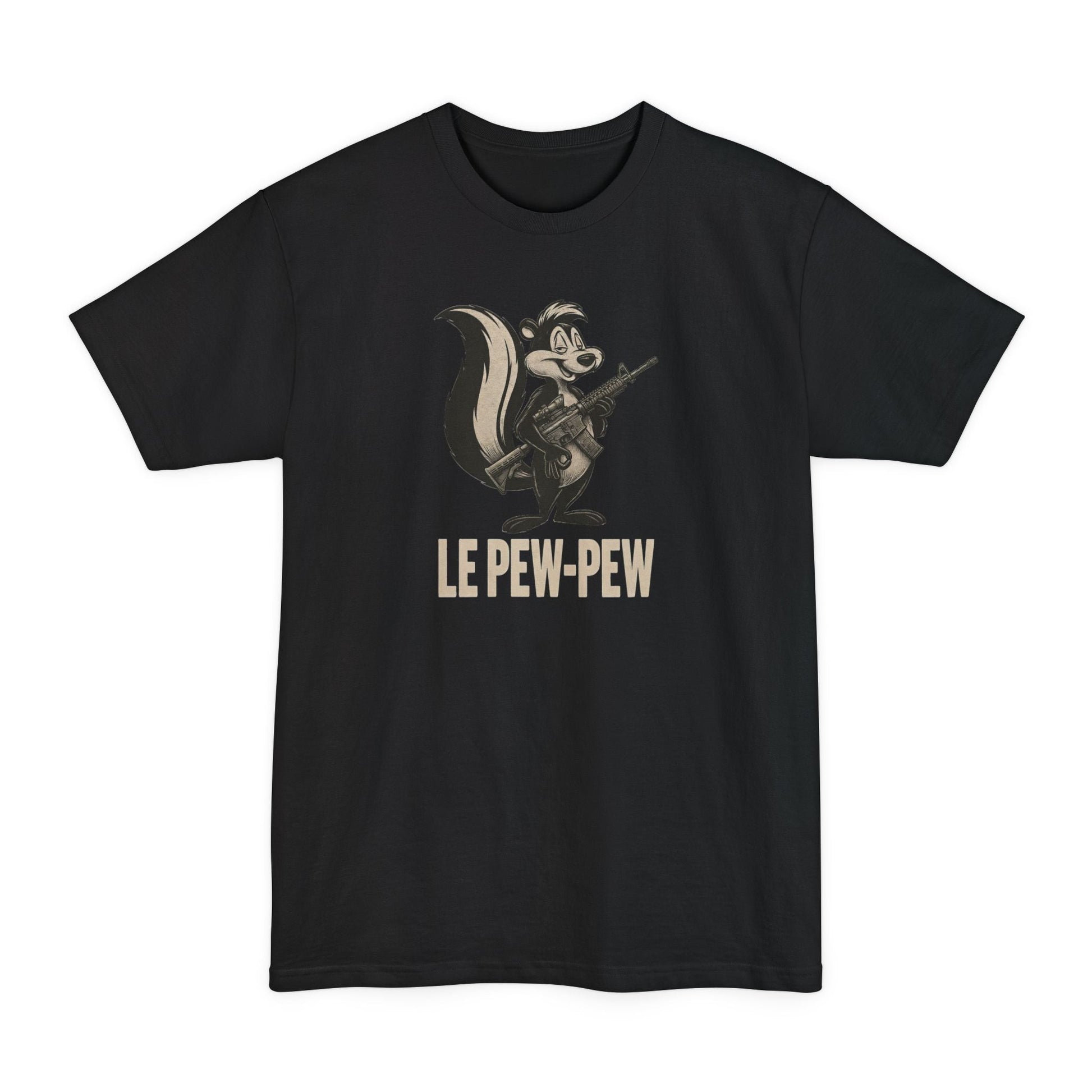 Le Pew - Pew Skunk Graphic Retro Military Humor T-Shirt - Savage Operators Tactical Tee | T-Shirt | Savage Operators Clothing | Patriotic Apparel | Military Humor | High Quality Black