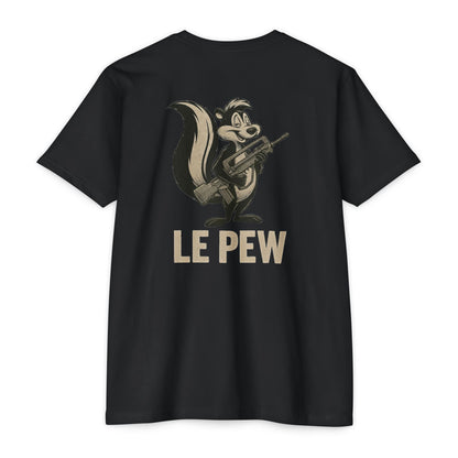 Le Pew Skunk - FAMAS F1 Variant Tactical Humor Tee - Savage Operators Tactical Tee | T-Shirt | Savage Operators Clothing | Patriotic Apparel | Military Humor | High Quality CVC Black