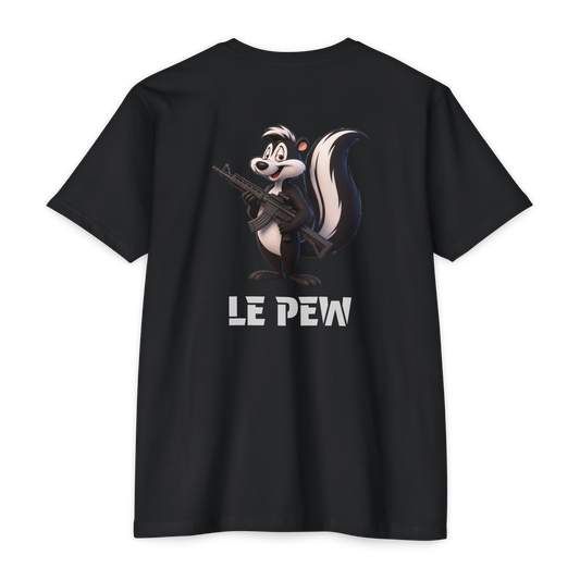 Le Pew Skunk v3 AR15 Variant BackPrint - Savage Operators Tactical Tee | T-Shirt | Savage Operators Clothing | Patriotic Apparel | Military Humor | High Quality CVC Black