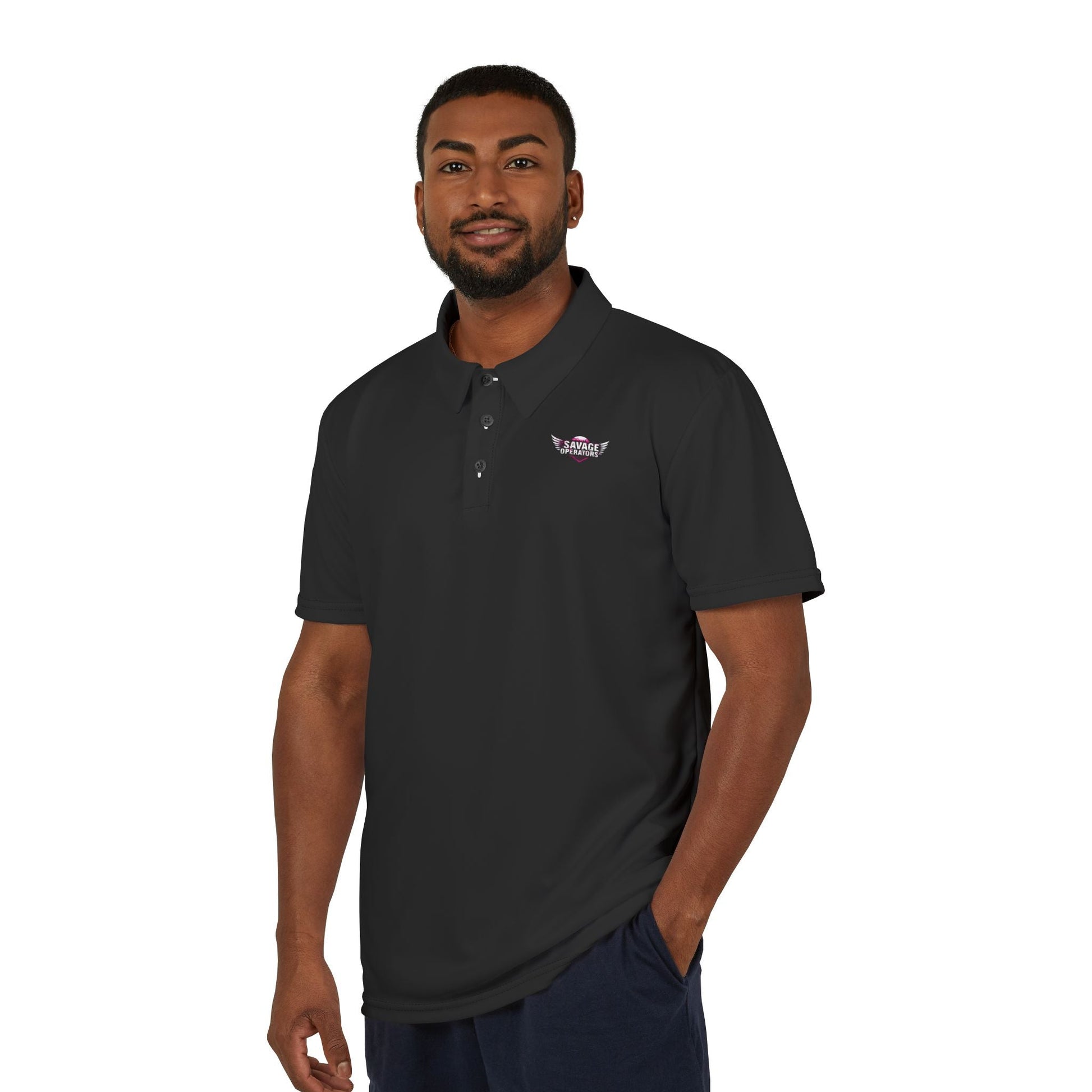 Le Pew Tactical Polo Shirt – Premium Graphic Performance Polo | Savage Operators Polyester Golf Shirt | Classic Logo - Savage Operators Tactical Tee | All Over Prints | Savage Operators Clothing | Patriotic Apparel | Military Humor | High Quality S
