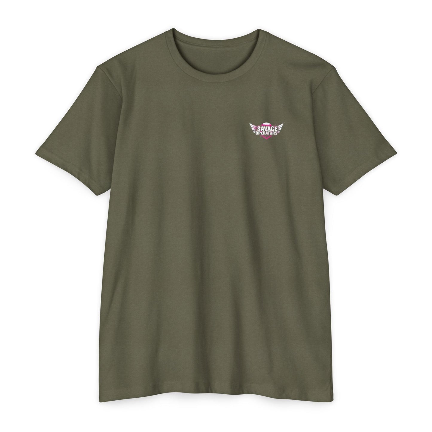 Le Pew Tee | Funny AK Skunk Shirt - Savage Operators Tactical Tee | T-Shirt | Savage Operators Clothing | Patriotic Apparel | Military Humor | High Quality CVC Military Green