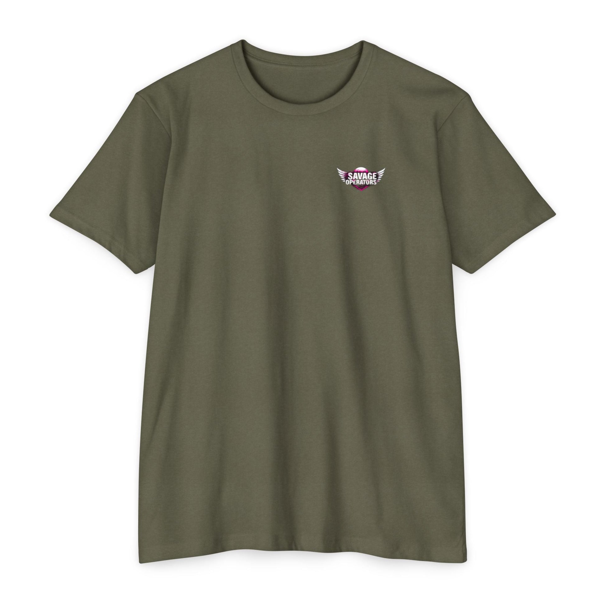Let Er Rip Tater Chip Back Print Shirt – Funny Tactical Graphic Tee | Savage Operators Large Back Design | Military Humor Shirt - Savage Operators Tactical Tee | T-Shirt | Savage Operators Clothing | Patriotic Apparel | Military Humor | High Quality CVC Red