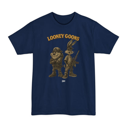 Looney Goons Graphic Tactical T-Shirt – Retro Dark Humor Tall Tee - Savage Operators Tactical Tee | T-Shirt | Savage Operators Clothing | Patriotic Apparel | Military Humor | High Quality Navy
