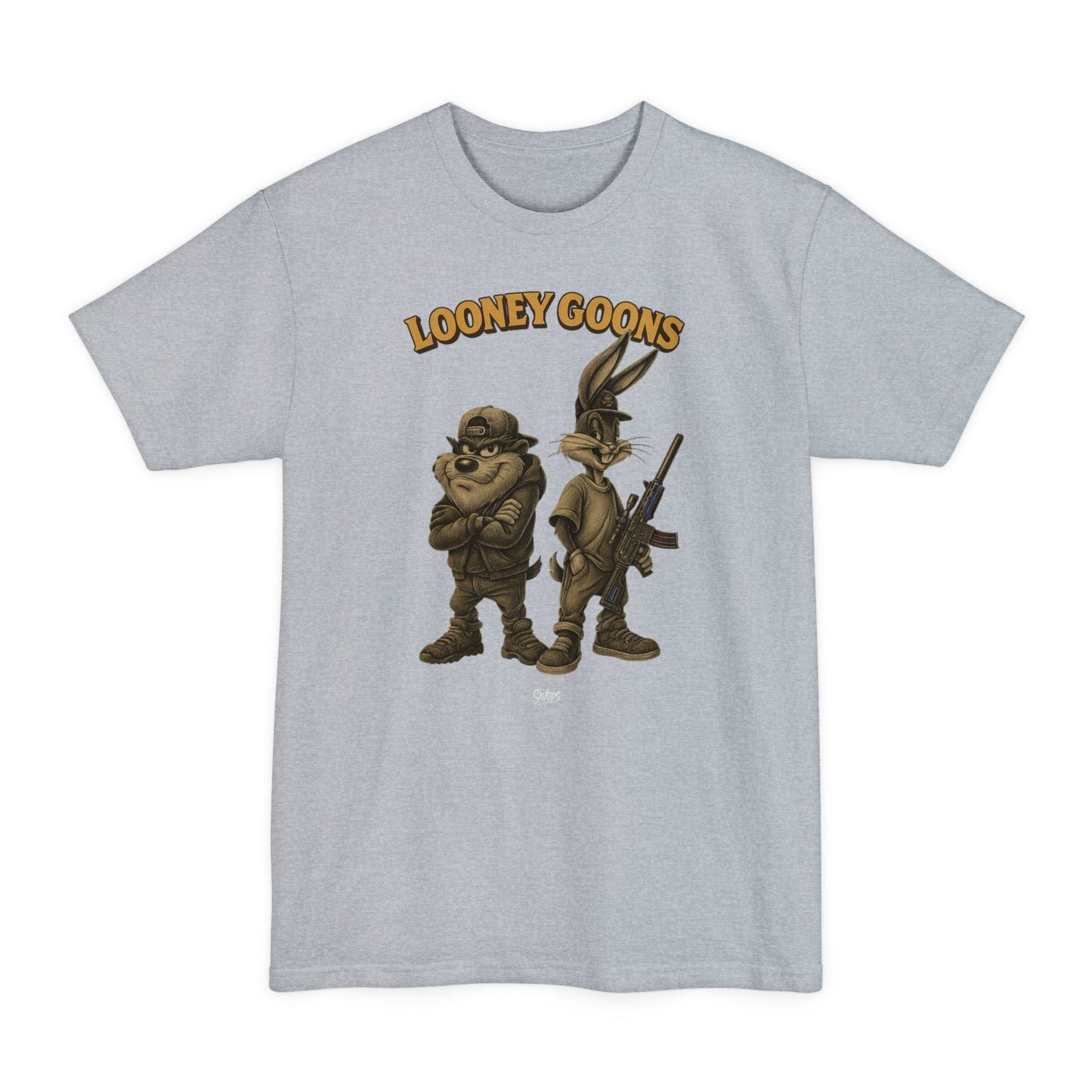 Looney Goons Graphic Tactical T-Shirt – Retro Dark Humor Tall Tee - Savage Operators Tactical Tee | T-Shirt | Savage Operators Clothing | Patriotic Apparel | Military Humor | High Quality Light Steel