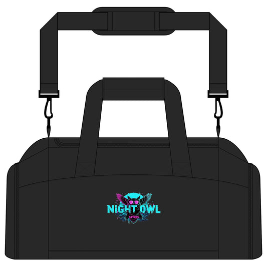 Night Owl Gym Bag – Neon Owl Fitness Duffel - Savage Operators Tactical Tee | Bags | Savage Operators Clothing | Patriotic Apparel | Military Humor | High Quality Black
