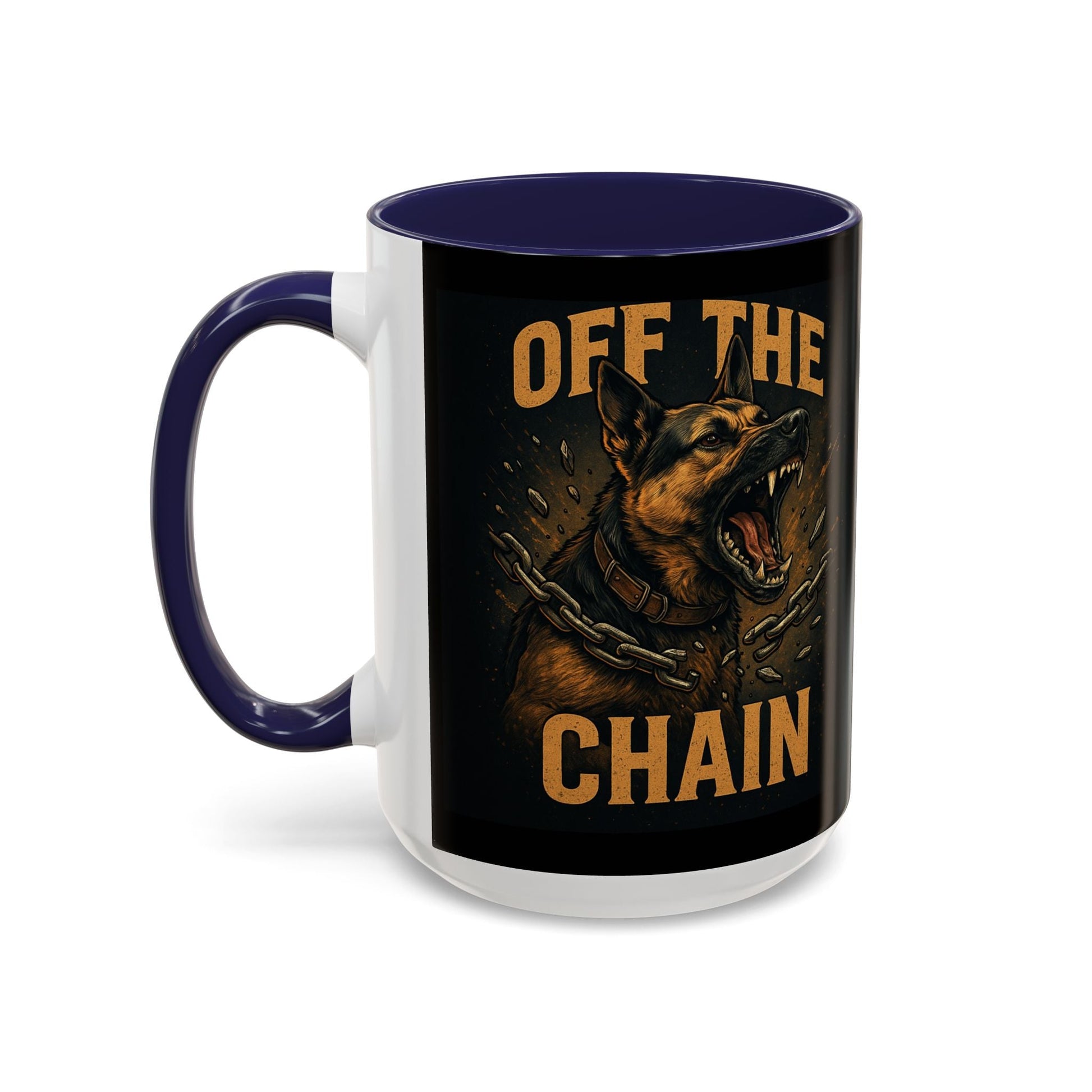 Off The Chain k9 Dog Coffee Mug — 16oz Accent Mug for Dog Lovers - Savage Operators Tactical Tee | Mug | Savage Operators Clothing | Patriotic Apparel | Military Humor | High Quality 15oz