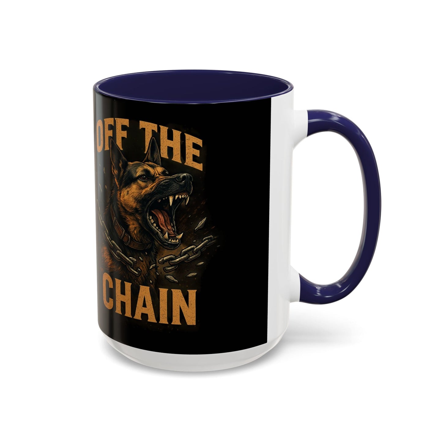 Off The Chain k9 Dog Coffee Mug — 16oz Accent Mug for Dog Lovers - Savage Operators Tactical Tee | Mug | Savage Operators Clothing | Patriotic Apparel | Military Humor | High Quality 15oz