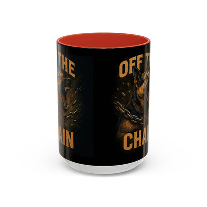 Off The Chain k9 Dog Coffee Mug — 16oz Accent Mug for Dog Lovers - Savage Operators Tactical Tee | Mug | Savage Operators Clothing | Patriotic Apparel | Military Humor | High Quality 15oz