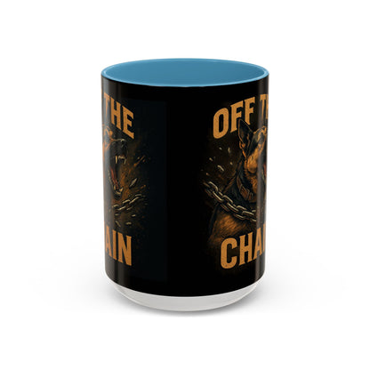 Off The Chain k9 Dog Coffee Mug — 16oz Accent Mug for Dog Lovers - Savage Operators Tactical Tee | Mug | Savage Operators Clothing | Patriotic Apparel | Military Humor | High Quality 15oz