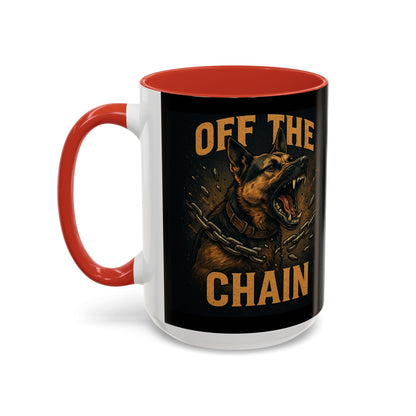 Off The Chain k9 Dog Coffee Mug — 16oz Accent Mug for Dog Lovers - Savage Operators Tactical Tee | Mug | Savage Operators Clothing | Patriotic Apparel | Military Humor | High Quality 15oz