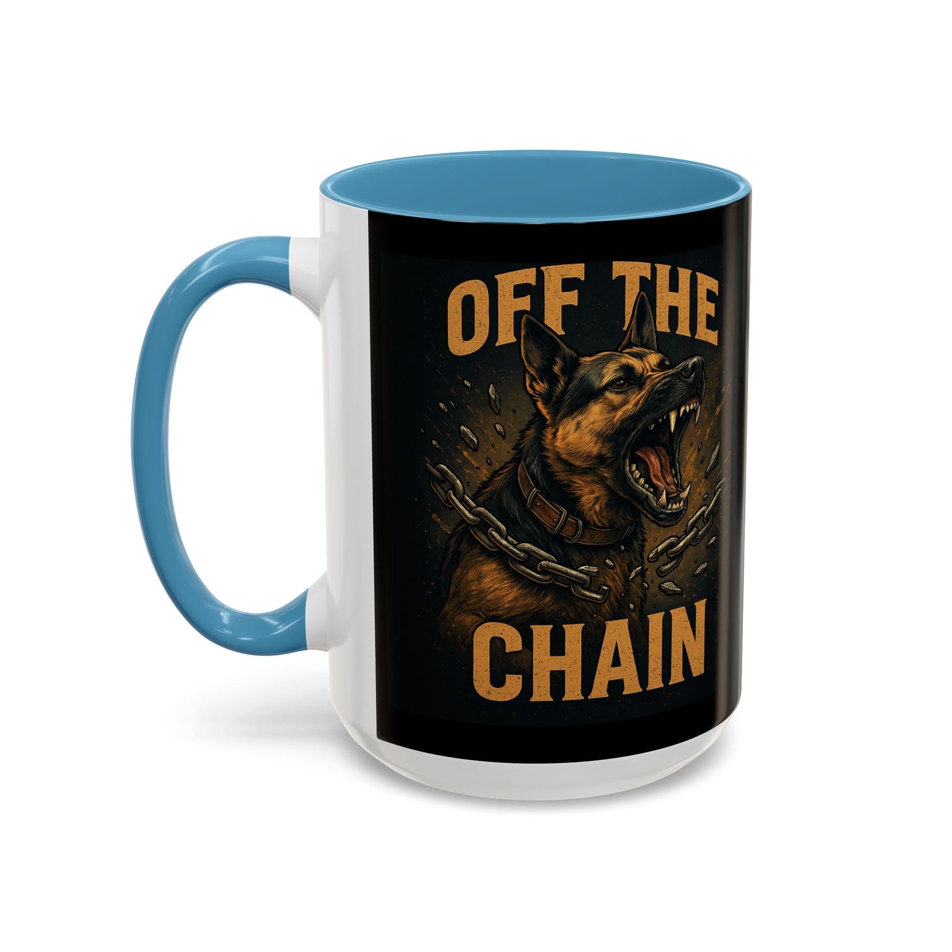 Off The Chain k9 Dog Coffee Mug — 16oz Accent Mug for Dog Lovers - Savage Operators Tactical Tee | Mug | Savage Operators Clothing | Patriotic Apparel | Military Humor | High Quality 15oz