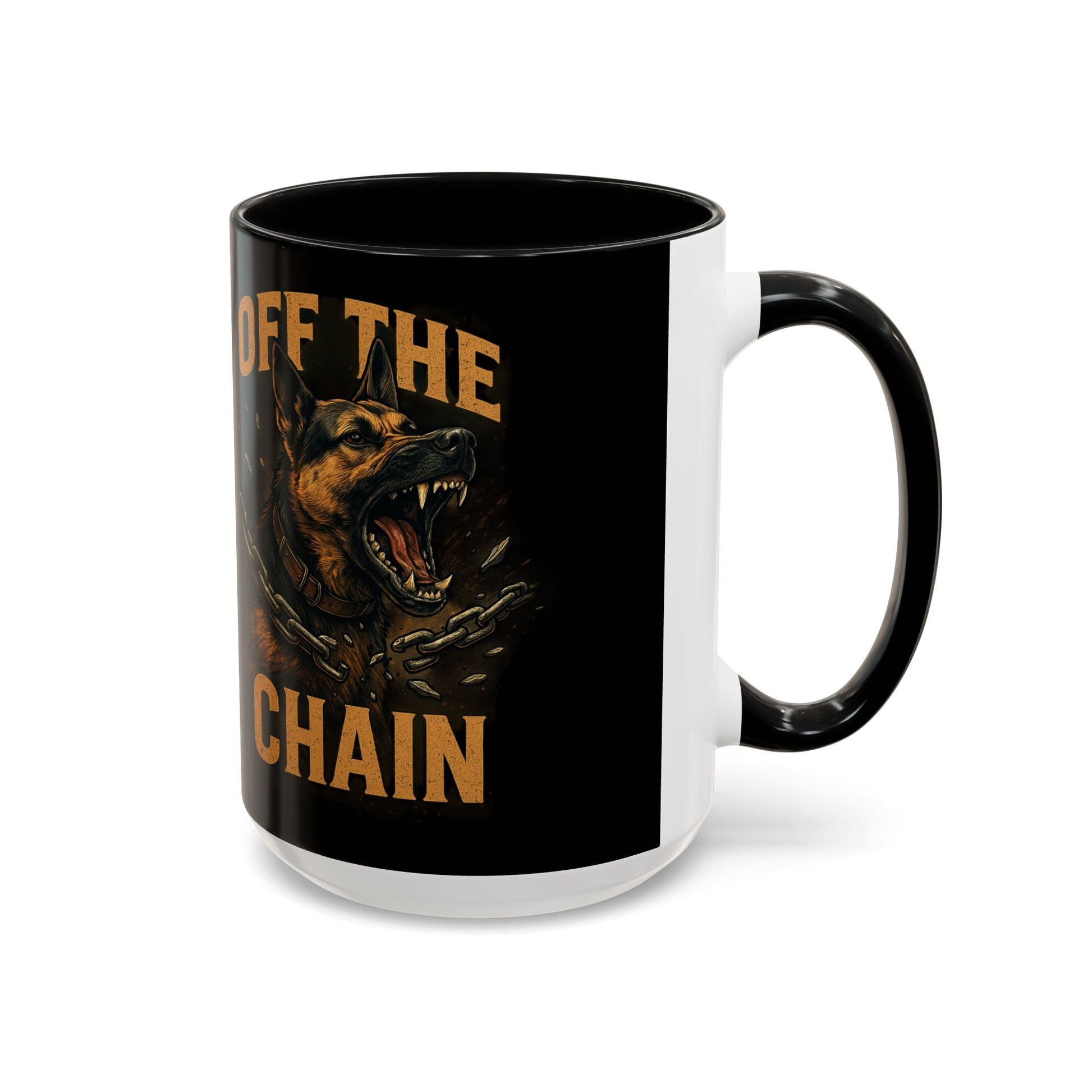 Off The Chain k9 Dog Coffee Mug — 16oz Accent Mug for Dog Lovers - Savage Operators Tactical Tee | Mug | Savage Operators Clothing | Patriotic Apparel | Military Humor | High Quality 15oz