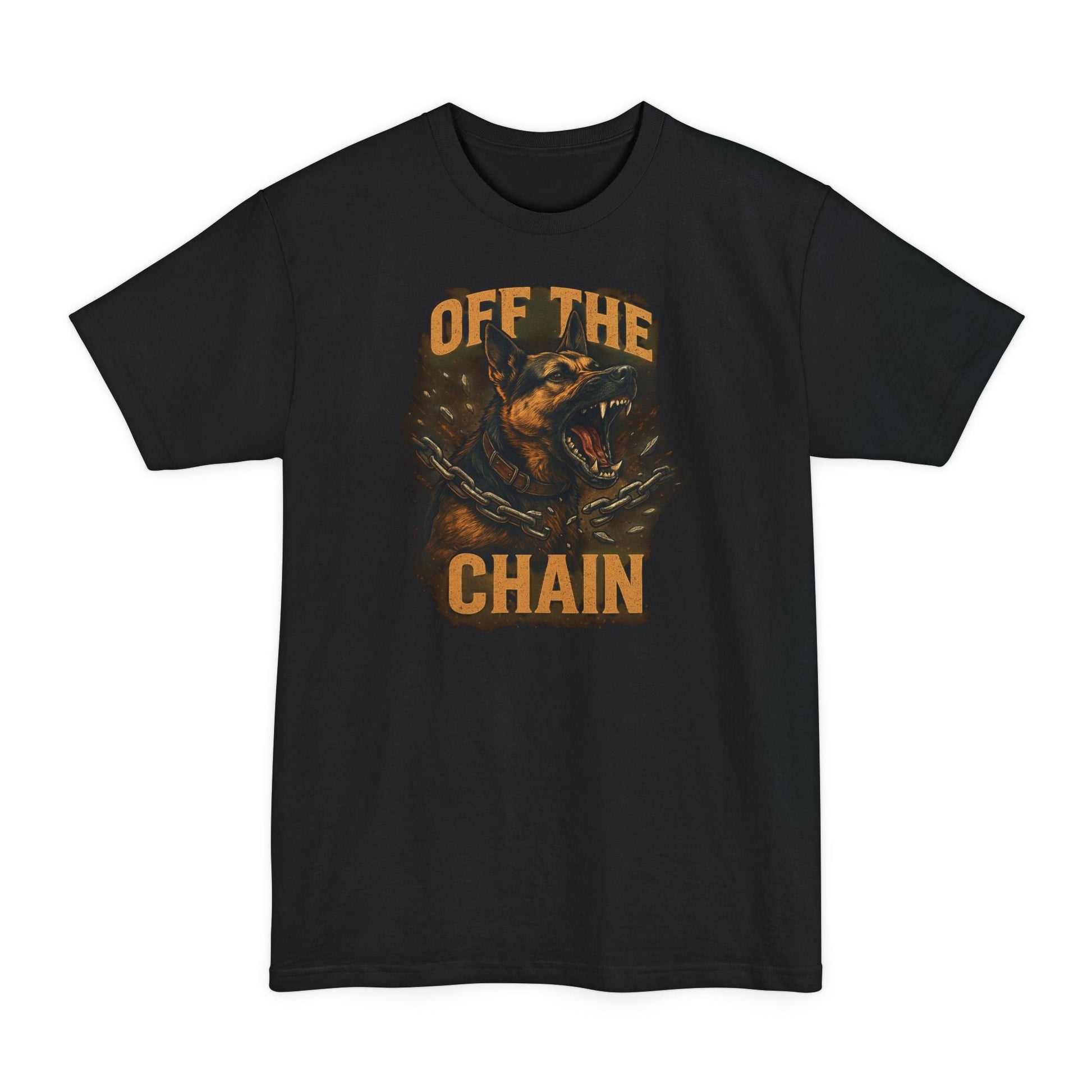 Off The Chain K9 German Shepherd T-Shirt - XLT Big & Tall - Savage Operators Tactical Tee | T-Shirt | Savage Operators Clothing | Patriotic Apparel | Military Humor | High Quality Black