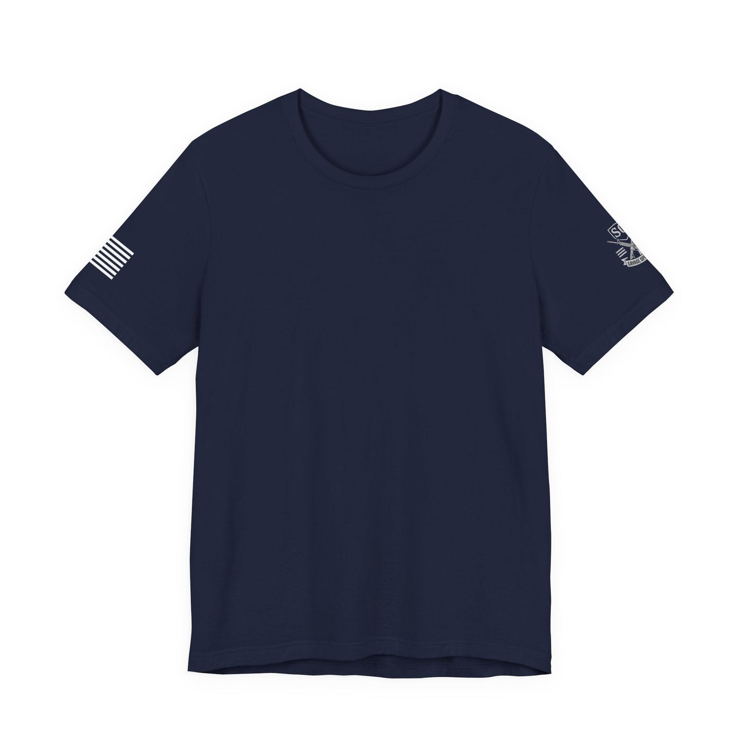Premium Basic Tee's with WHITE FLAG (multiple color choices) - Savage Operators Tactical Tee | T-Shirt | Savage Operators Clothing | Patriotic Apparel | Military Humor | High Quality Navy