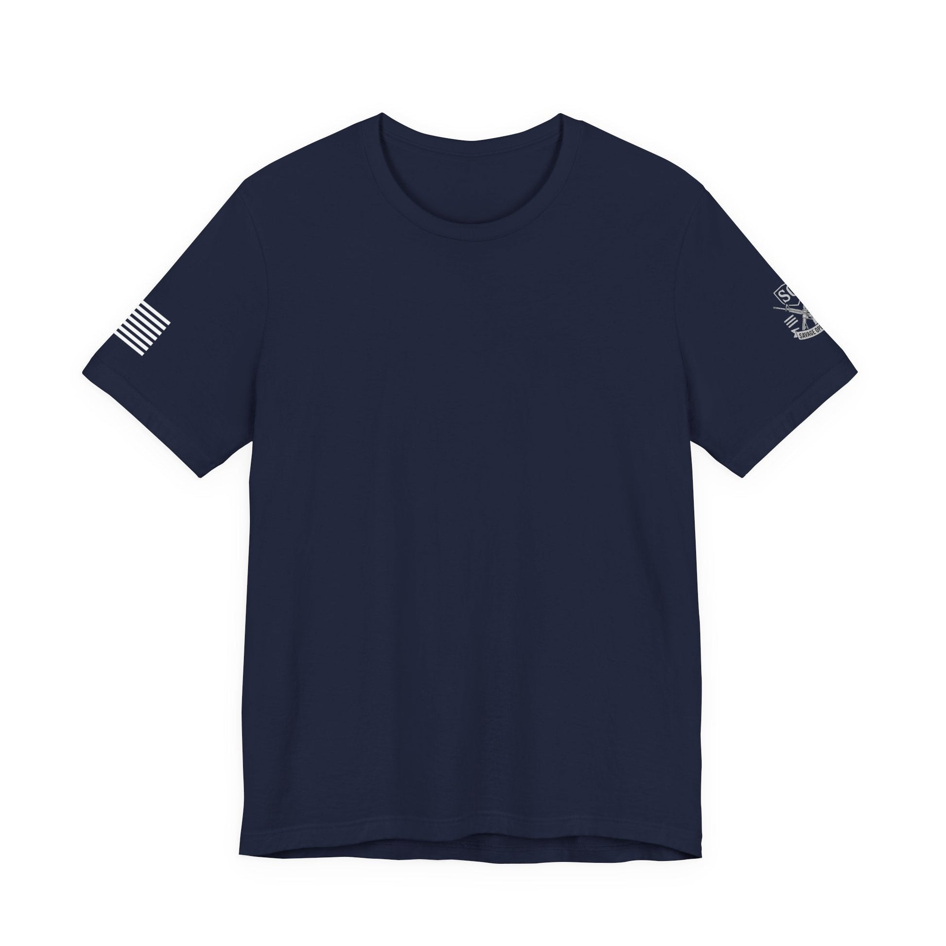 Premium Basic Tee's with WHITE FLAG (multiple color choices) - Savage Operators Tactical Tee | T-Shirt | Savage Operators Clothing | Patriotic Apparel | Military Humor | High Quality Navy