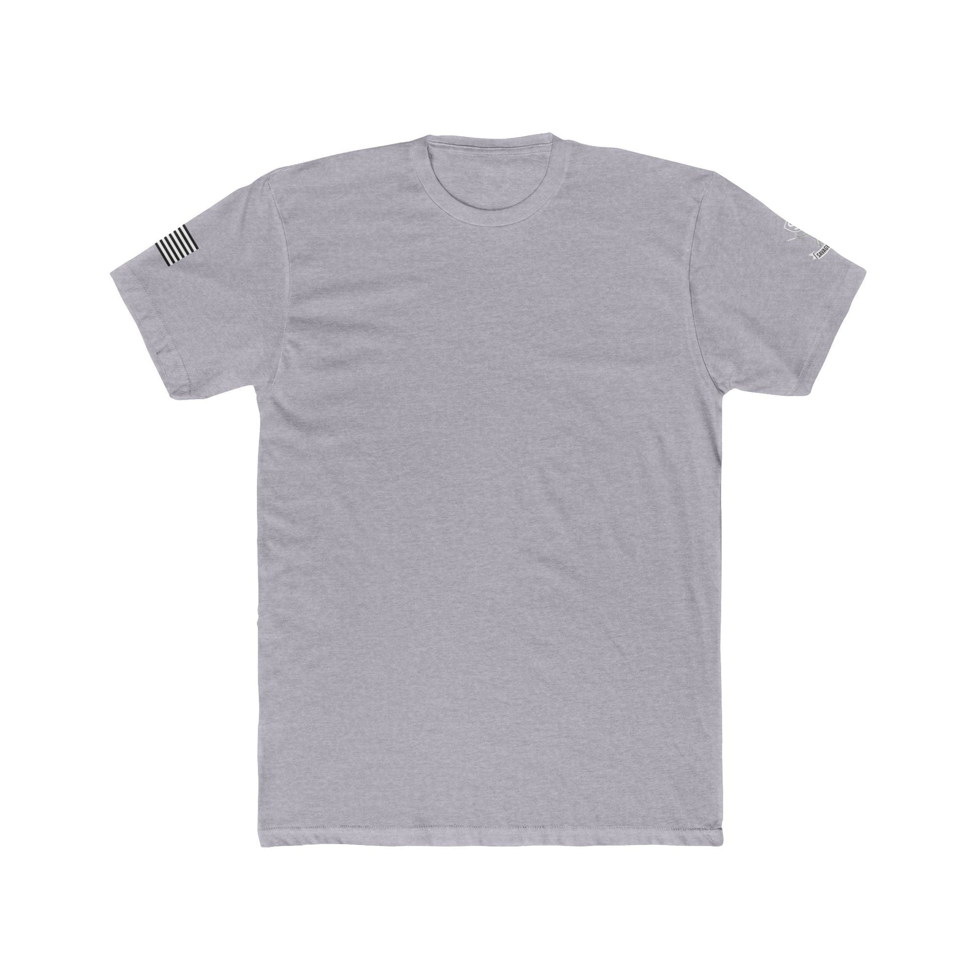 Premium Basic Tee's with WHITE FLAG - Savage Operators Tactical Tee | T-Shirt | Savage Operators Clothing | Patriotic Apparel | Military Humor | High Quality Heather Grey